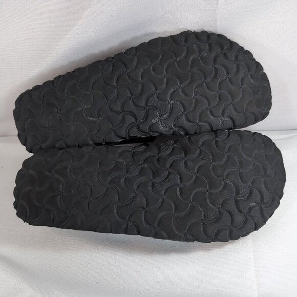Papillio Birkenstock 38 Tabora Strappy Black Sandals US W 7 245 Pebbled Leather - Picture 8 of 14